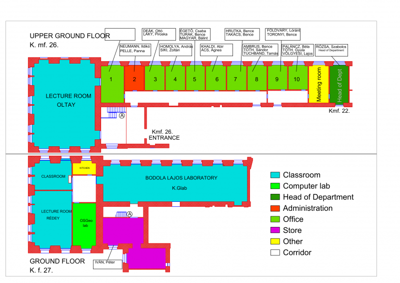 Map of the department